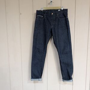 Bonobos Dark Wash‎ Selvedge Slim Button Fly Jeans Mens 32x32
